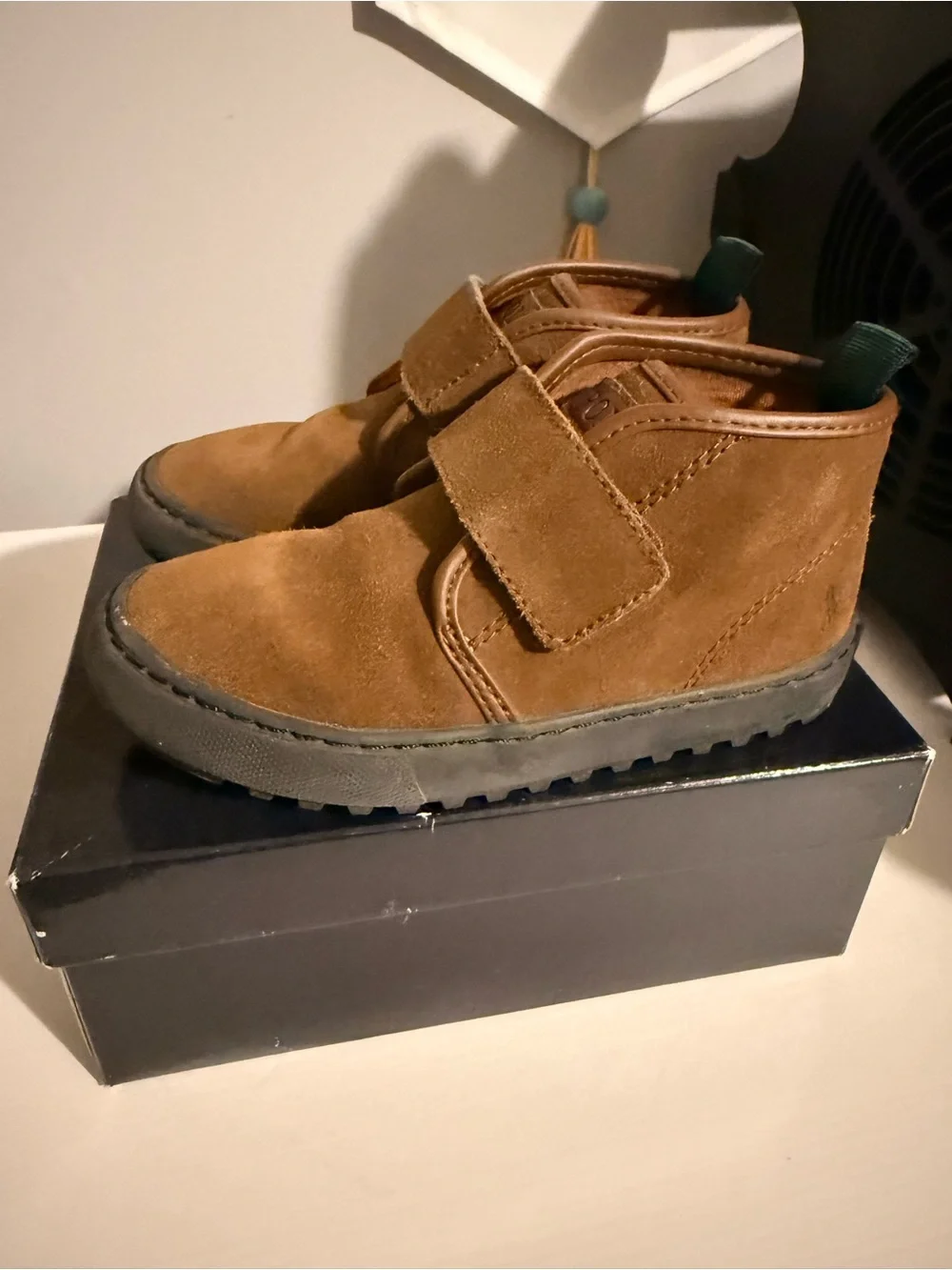 Polo by Ralph Lauren Brown Suede Kids' Hook-and-Loop Sneakers